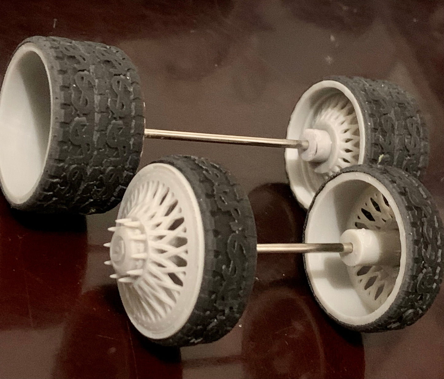 1/25 Scale - TMP: D72d Forgiato Tessuto - 32" Dually Truck Rims