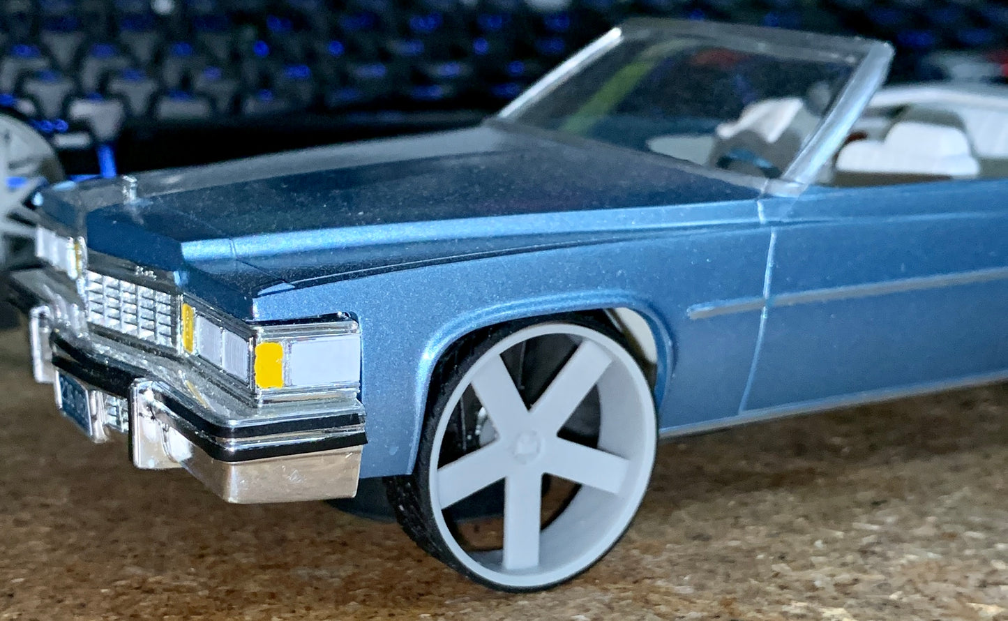 1/25 Scale - DUB BALLER Staggered - D77s in 24"-30" Donk, Big Rims, Trucks, SUV, Box Chevy