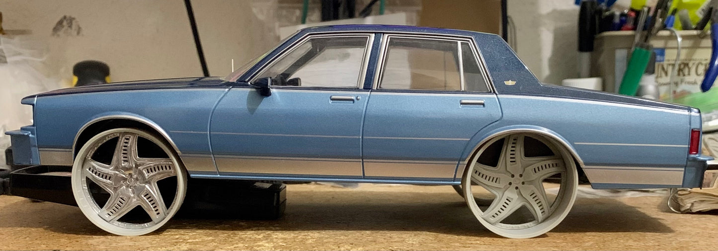 1/25 Scale - TMP D69V3: - in 26"-30" Donk, Big Rims, Box Chevy, G-Body