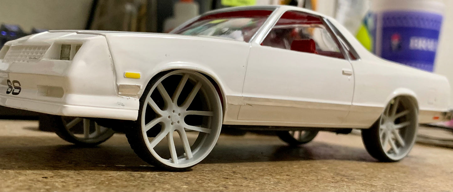 1/25 Scale - TMP D133: Custom - in 26"-30" Donk, Big Rims, Box Chevy, G-Body