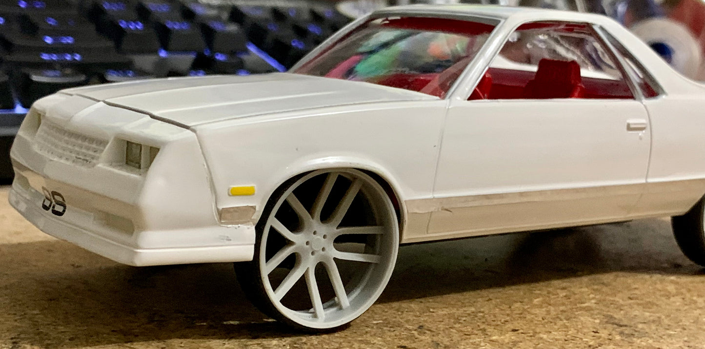 1/25 Scale - TMP D133: Custom - in 26"-30" Donk, Big Rims, Box Chevy, G-Body