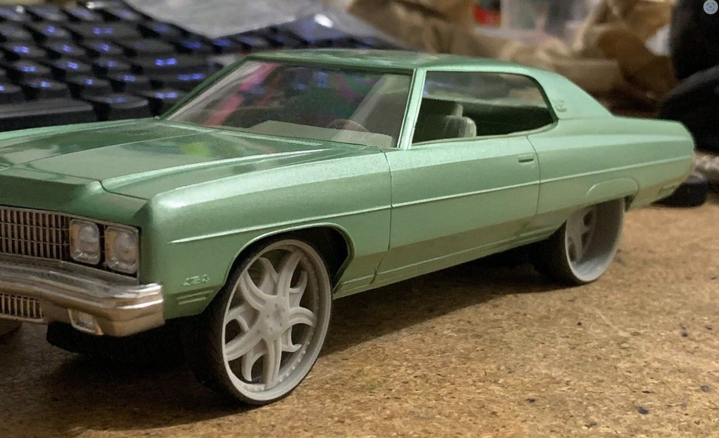 1/25 Scale - TMP D74V2: Corleone Rosatto - in 26"-30" Donk, Big Rims, Box Chevy, G-Body