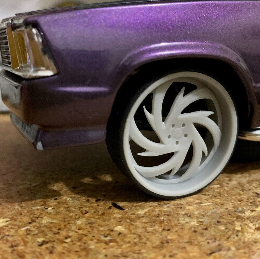 1/25 Scale - TMP D96: - in 26"-30" Donk, Big Rims, Box Chevy, G-Body, Bubble