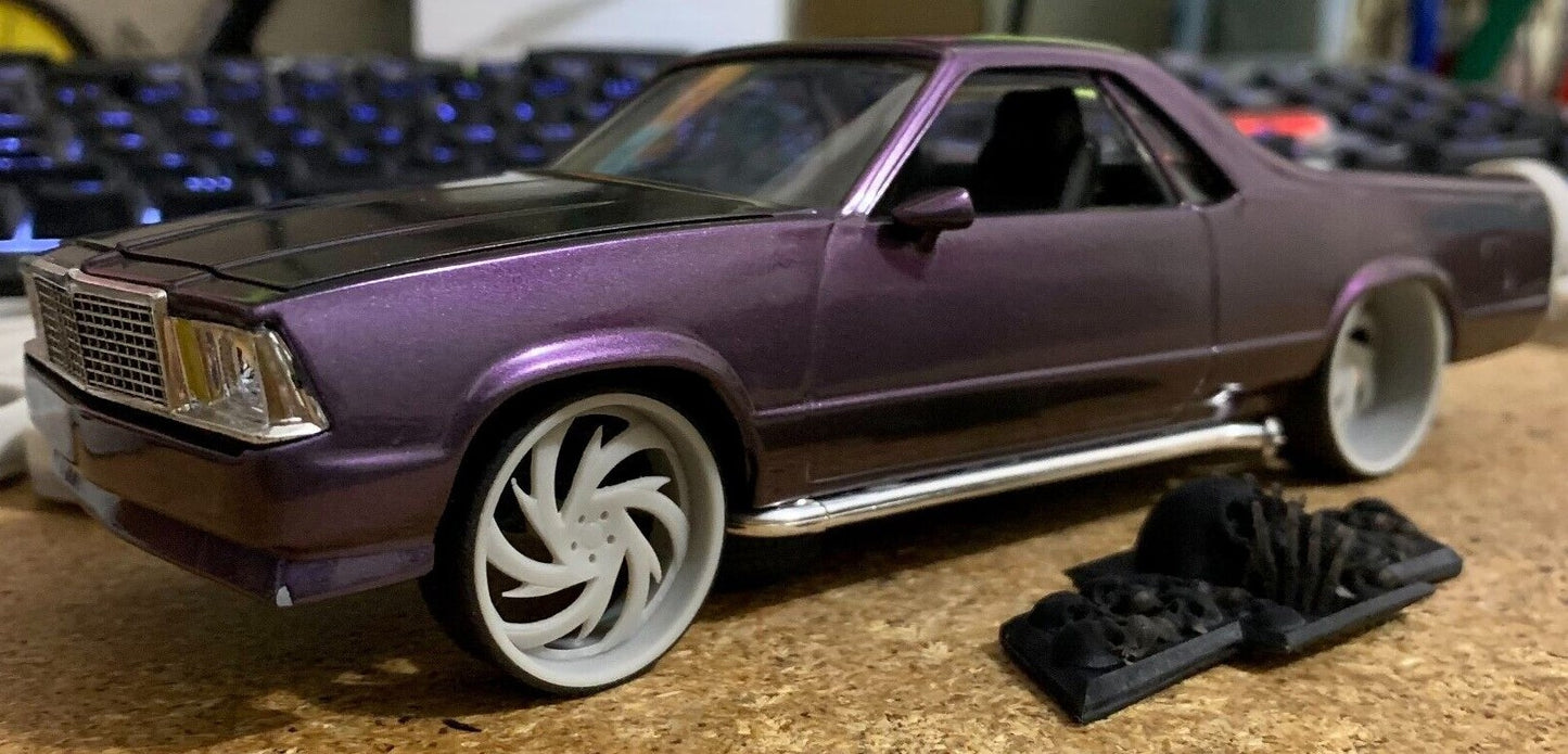 1/25 Scale - TMP D96: - in 26"-30" Donk, Big Rims, Box Chevy, G-Body, Bubble